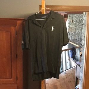 Black golf shirt polo